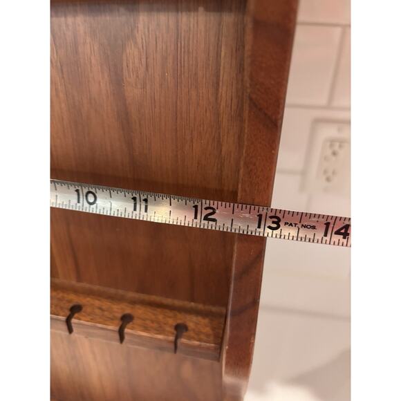 Vintage Wall Display Rack Shelf 30 Slot Spoon Storage Collectible Holder Wood - Picture 3 of 5